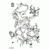 Схема узла: Облицовочные элементы (Model k 9sr) для Suzuki GSX-R1100