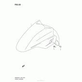 Схема вузла: Переднє крило (An400Al3 E33) для Suzuki AN400 Burgman (EU analogue of SkyWave)