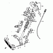 Схема вузла: Рульова траверса (Gs1000n, hn, en) для Suzuki GS1000