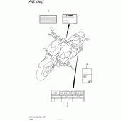 Схема вузла: Інформаційні наклейки (Vz800L5 E33) для Suzuki VZ800 Boulevard M50