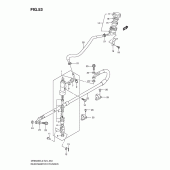 Схема узла: Задний тормозной цилиндр для Suzuki DR650 DR650SE