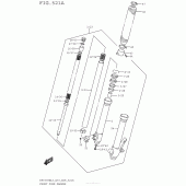 Схема узла: Вилка передней оси для Suzuki DR650 DR650SE
