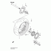 Схема узла: Заднее колесо для Suzuki GSX-R750