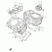 Схема вузла: Циліндр для Suzuki VS600 Intruder 600