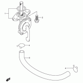 Схема узла: Топливный кран для Suzuki RM125