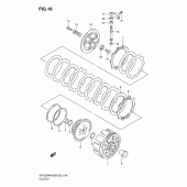 Схема узла: Сцепление для Suzuki DR-Z250