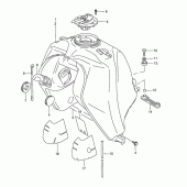 Схема вузла: Паливний бак для Suzuki DR800