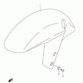 Схема вузла: Переднє крило для Suzuki GSX-R600