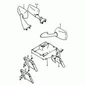 Схема вузла: Rear view mirror - rear fender для Suzuki RGV250