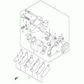 Схема узла: Задний тормозной суппорт для Suzuki DR-Z400 DR-Z400S