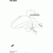 Схема вузла: Переднє крило (Sv650Al7 E28) для Suzuki SV650