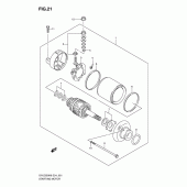 Схема узла: Стартер электрический для Suzuki DR-Z250