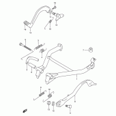 Схема узла: Подставка для Suzuki GSX750 Katana