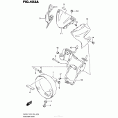 Схема вузла: Накладка фари для Suzuki SV650