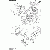 Схема вузла: Заднє колесо (Vl800L5 E33) для Suzuki VL800 Boulevard C50