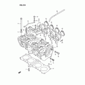 Схема вузла: Головка циліндра (Model r/s) для Suzuki GSX-R750