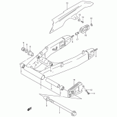 Схема узла: Задний рычаг подвески (Model r/s) для Suzuki RF900