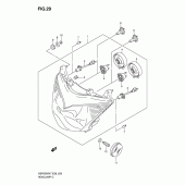 Схема узла: Фара для Suzuki GSF650 Bandit S