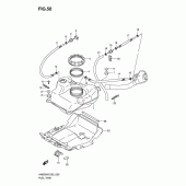 Схема вузла: Паливний бак для Suzuki AN650 Burgman (EU analogue of SkyWave)