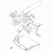 Схема вузла: Вихлопна система Suzuki VL1500 Intruder C1500/ Boulevard C90