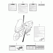 Схема вузла: Інформаційні наклейки для Suzuki AN400 Burgman (EU analogue of SkyWave)