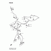 Схема вузла: Передній гальмівний шланг (Gsf1250sl1 e24) для Suzuki GSF1250 Bandit S