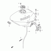 Схема узла: Топливный бак (Model t) для Suzuki GSX600 Katana
