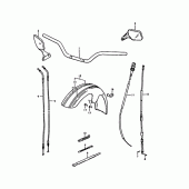 Схема узла: Руль & Передние крыло для Suzuki GS1000