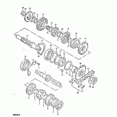 Схема вузла: Трансмісія для Suzuki DR400