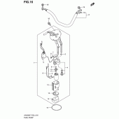 Схема вузла: Паливний насос для Suzuki AN400 Burgman (EU analogue of SkyWave)
