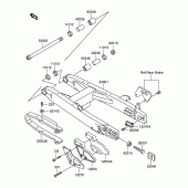 Схема вузла: Задній важіль (Маятник) для Suzuki RM100