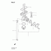 Схема узла: Топливный кран (Model x) для Suzuki TF125