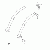 Схема узла: Задний кронштейн (Model k5/k6/k7/k8) для Suzuki VS1400 Boulevard S83