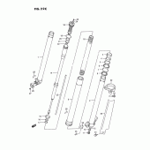 Схема вузла: Передня вилка (Model s) для Suzuki RM125