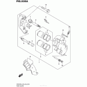 Схема вузла: Передній гальмівний супорт для Suzuki DR650 DR650SE