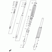 Схема узла: Передняя вилка для Suzuki DF125