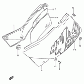 Схема вузла: Бічні панелі (Model p) для Suzuki DR650 DR650RSE