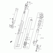 Схема вузла: Передня вилка для Suzuki RMX250