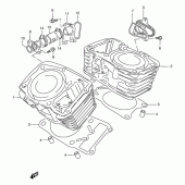 Схема вузла: Циліндр для Suzuki VZ800 Marauder