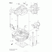 Схема узла: Головка цилиндра для Suzuki DR-Z125 DR-Z125L