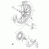 Схема вузла: Переднє колесо Suzuki RM250