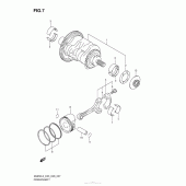 Схема вузла: Колінчастий вал & Поршень для Suzuki AN650 Burgman (EU analogue of SkyWave)