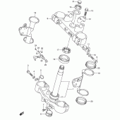 Схема узла: Кронштейн передней вилки (E24) для Suzuki DR-Z400 DR-Z400E