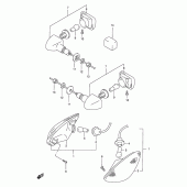 Схема узла: Поворотники для Suzuki GSX750 Katana