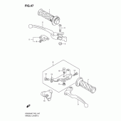 Схема вузла: Ручки керма для Suzuki GS500
