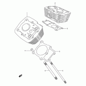 Схема вузла: Циліндр для Suzuki VL250 Intruder LC