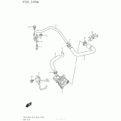 Схема вузла: Система індукції повітря для Suzuki TU250