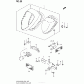 Схема вузла: Задній ліхтар (Стоп-сигнал) (Vl800Tl3 E28) для Suzuki VL800 Boulevard C50C