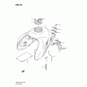 Схема вузла: Паливний бак (Dl650al1 e19) ​​для Suzuki DL650 V-Strom