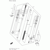 Схема вузла: Вилка передньої осі для Suzuki DR-Z400 DR-Z400SM